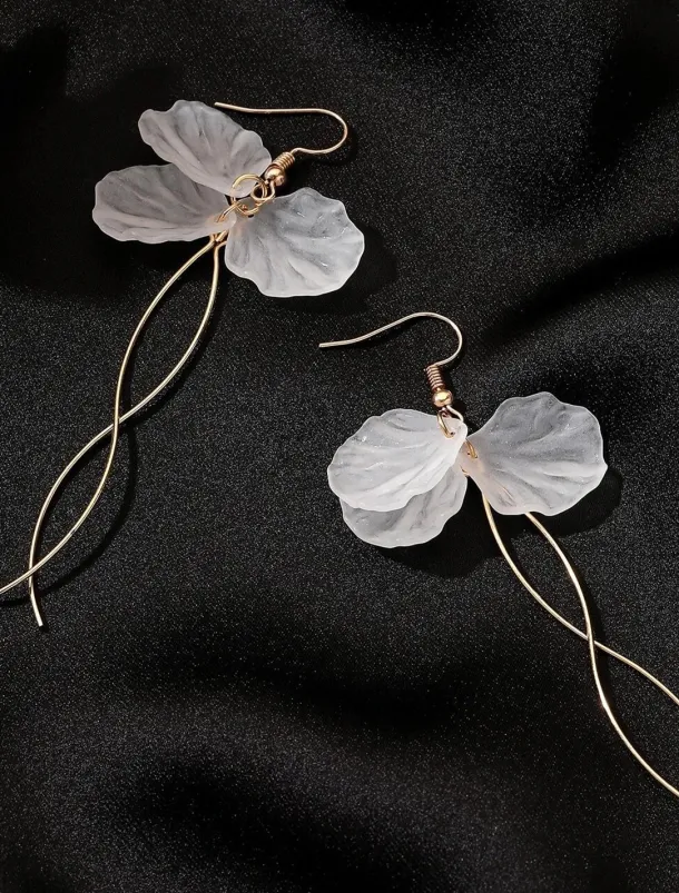 1 Pair Drop Earrings Hanging Earrings For Women's Birthday Party Evening Gift Alloy Drop Fashion Petal