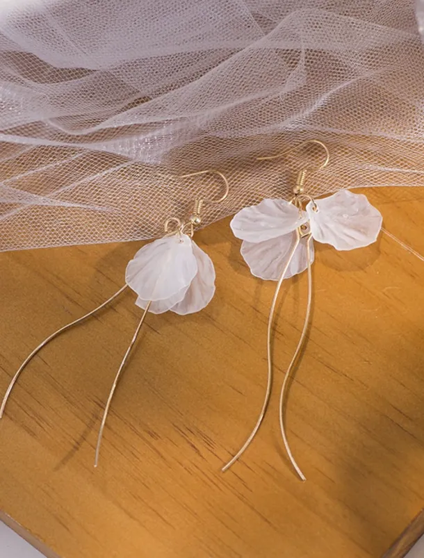 1 Pair Drop Earrings Hanging Earrings For Women's Birthday Party Evening Gift Alloy Drop Fashion Petal