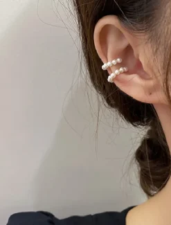 1 Pair Ear Clips For Women's Wedding Birthday Gift Alloy Geometrical Fashion