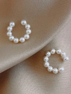1 Pair Ear Clips For Women's Wedding Birthday Gift Alloy Geometrical Fashion