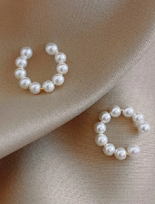 1 Pair Ear Clips For Women's Wedding Birthday Gift Alloy Geometrical Fashion