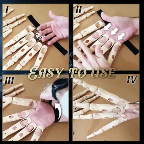 1 Pair Halloween Props Articulated Fingers Halloween Activity Finger Joints Outdoor Party Props Halloween Skeleton Decoration