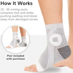1 Pair Neuropathy Socks for Women and Men - Toeless Compression Socks Foot Neuropathy Socks, Peripheral Neuropathy Socks, Diabetic Neuropathy Socks, Arthritis Sock