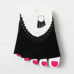 1 Pair Open Five Toes Socks, Forefoot Pads, Anti Slip Peep Toe Half Socks Lace Toe Topper Invisible Half Socks For High Heels, Flat Shoes, Casual Shoes, Sandals