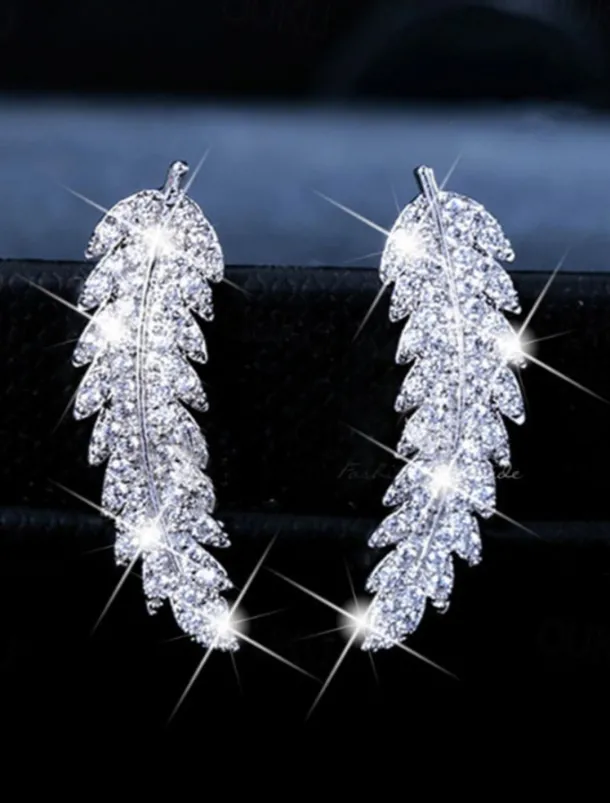 1 Pair Stud Earrings Drop Earrings For Women's Wedding Birthday Party Evening Alloy Classic Leaf