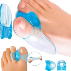 4 Pairs Big Toe Separator Bone Corrector Straightener Silicone Gel Foot Fingers Protector Bunion Adjuster Feet Massager