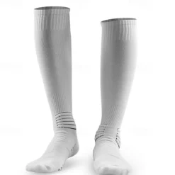 2 Pairs Men's Compression Socks Plain Knee High Socks Black White Hiking Socks Sports Outdoor Ski Hiking Daily Four Season Stylish Classic