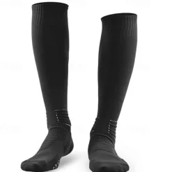 2 Pairs Men's Compression Socks Plain Knee High Socks Black White Hiking Socks Sports Outdoor Ski Hiking Daily Four Season Stylish Classic