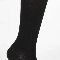 5 Pairs Men's Compression Socks Hiking Socks Sports Socks Breathable Soft Stretchy Comfortable Outdoor Patchwork Polyester Black White Khaki for Hunting Cycling / Bike Camping / Hiking / Caving