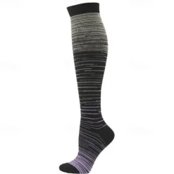 5 Pairs Men's Compression Socks Hiking Socks Sports Socks Breathable Soft Stretchy Comfortable Outdoor Patchwork Chinlon Dark Grey Yellow Blue for Hunting Cycling / Bike Camping / Hiking / Caving