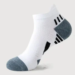 2 Pairs Men's Running Socks Low Cut Socks White Color Casual Daily Basic Medium Four Seasons Stylish Traditional Classic
