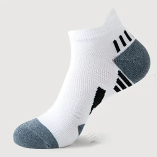 2 Pairs Men's Running Socks Low Cut Socks White Color Casual Daily Basic Medium Four Seasons Stylish Traditional Classic