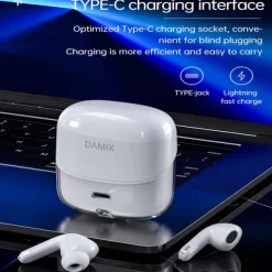 2 Pairs of 4 Packs Wireless Earphones Bluetooth 5.3 Earbuds 68ms Low Latency 13mm Driver HIFI Headphones 4 Mics ENC HD Call Semi-in-ear