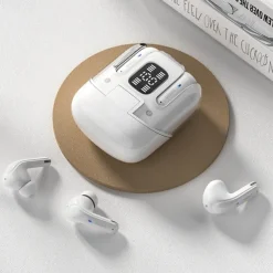 2 Pairs of 4 Packs Wireless Earphones Bluetooth 5.3 Earbuds 68ms Low Latency 13mm Driver HIFI Headphones 4 Mics ENC HD Call Semi-in-ear