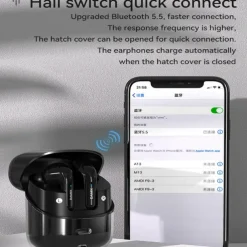 2 Pairs of 4 Packs Wireless Earphones Bluetooth 5.3 Earbuds 68ms Low Latency 13mm Driver HIFI Headphones 4 Mics ENC HD Call Semi-in-ear