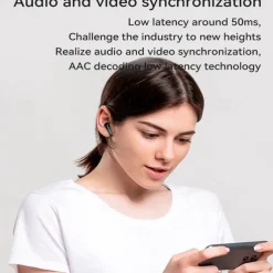 2 Pairs of 4 Packs Wireless Earphones Bluetooth 5.3 Earbuds 68ms Low Latency 13mm Driver HIFI Headphones 4 Mics ENC HD Call Semi-in-ear