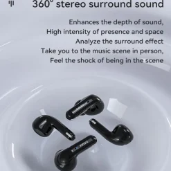 2 Pairs of 4 Packs Wireless Earphones Bluetooth 5.3 Earbuds 68ms Low Latency 13mm Driver HIFI Headphones 4 Mics ENC HD Call Semi-in-ear