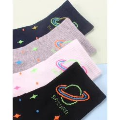 4 Pairs Women's Crew Socks Work Daily Holiday Retro Cotton Classic Casual Formal Warm Casual Cute Socks