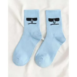 10 Pairs Women's Crew Socks Work Daily Holiday Multi Color Cotton Sporty Simple Casual Casual Cute Sports Socks