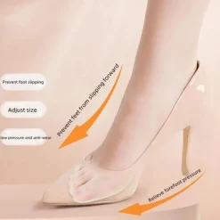 2 Pairs Women's Transparent Gel Insoles for High Heels with Anti-Slip and Cushioning Design - Comfortable Foot Pads for All-Day Wear