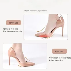 2 Pairs Women's Transparent Gel Insoles for High Heels with Anti-Slip and Cushioning Design - Comfortable Foot Pads for All-Day Wear