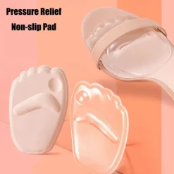 2 Pairs Women's Transparent Gel Insoles for High Heels with Anti-Slip and Cushioning Design - Comfortable Foot Pads for All-Day Wear