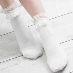 1 PairWomen's Ankle Socks Low Cut Socks Wedding Party Daily Lace Retro Classic Lolita Vintage Retro Washable Socks