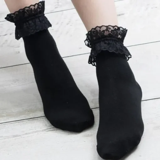 1 PairWomen's Ankle Socks Low Cut Socks Wedding Party Daily Lace Retro Classic Lolita Vintage Retro Washable Socks