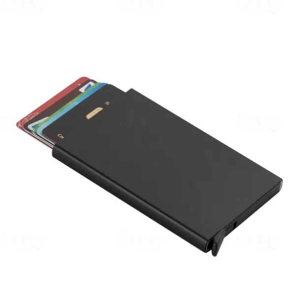 1 PC Change Purses Credit Card Holders ID Card Holder Alumnium Alloy Metal Name Card Holder Waterproof Pocket Multi Function for Women Men