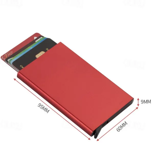 1 PC Change Purses Credit Card Holders ID Card Holder Alumnium Alloy Metal Name Card Holder Waterproof Pocket Multi Function for Women Men