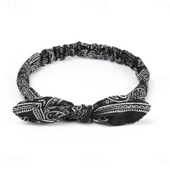1 PC elastic paisley bandana knot headbands rabbit ear bow headband turban headwraps hair band for women girls
