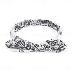 1 PC elastic paisley bandana knot headbands rabbit ear bow headband turban headwraps hair band for women girls