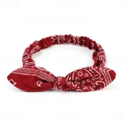 1 PC elastic paisley bandana knot headbands rabbit ear bow headband turban headwraps hair band for women girls