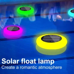1 Pc LED Solar Groud Lights Outdoor Waterproof RGB Colorful Light Pool Light Ground Plug in Dual purpose Split Design IP65 Waterproof Courtyard Garden Lawn Path Pool Fountain Landscape Decorative Light