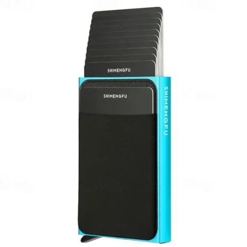 1 Pc Slim Aluminum Wallet Credit Card Holder RFID Wallet Metal Thin Slim Bank Card Case Men Women Pop-up Credit Card Bag