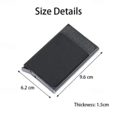 1 Pc Slim Aluminum Wallet Credit Card Holder RFID Wallet Metal Thin Slim Bank Card Case Men Women Pop-up Credit Card Bag