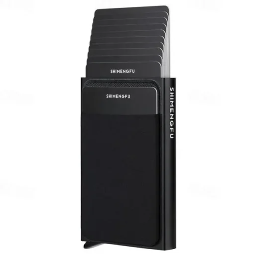 1 Pc Slim Aluminum Wallet Credit Card Holder RFID Wallet Metal Thin Slim Bank Card Case Men Women Pop-up Credit Card Bag