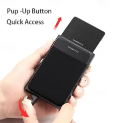 1 Pc Slim Aluminum Wallet Credit Card Holder RFID Wallet Metal Thin Slim Bank Card Case Men Women Pop-up Credit Card Bag