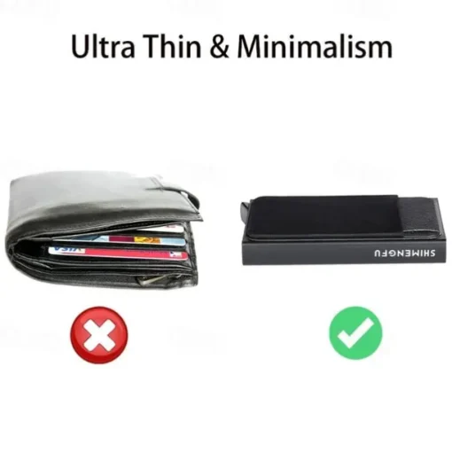 1 Pc Slim Aluminum Wallet Credit Card Holder RFID Wallet Metal Thin Slim Bank Card Case Men Women Pop-up Credit Card Bag