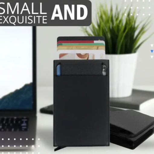 1 Pc Slim Aluminum Wallet Credit Card Holder RFID Wallet Metal Thin Slim Bank Card Case Men Women Pop-up Credit Card Bag