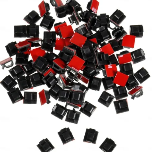 50 PCS Adhesive Cable Clips Upgraded Wall Wire Clips for Cable Management Strong Cord Clips Wire Holders for The Wall Under Desk