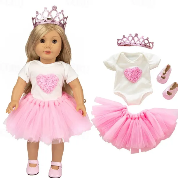 3 pcs American Doll Clothes Gift for 18 inch Doll Clothes and Accessories Including Coat and Dress(WITHOUT DOLL)