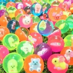 20 pcs Assorted Colorful Bouncy Balls Bulk Mixed Pattern High Bouncing Balls For Kids Party Favors Prizes Birthdays Gift