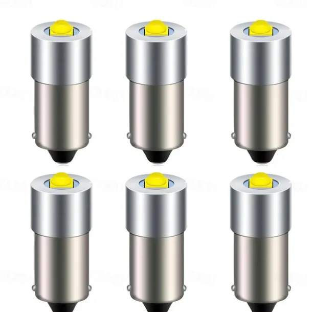 6 Pcs Flashlight LED Bulb Lighting Light Source P13.5s Ba9s E10 Led Bulb 3w Plug-In Light High Brightness Small Bulb 3v 6v 12v 24v 1 LED Beads 3535 Warm White White