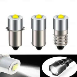 6 Pcs Flashlight LED Bulb Lighting Light Source P13.5s Ba9s E10 Led Bulb 3w Plug-In Light High Brightness Small Bulb 3v 6v 12v 24v 1 LED Beads 3535 Warm White White