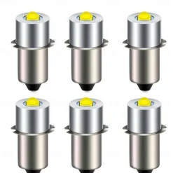 6 Pcs Flashlight LED Bulb Lighting Light Source P13.5s Ba9s E10 Led Bulb 3w Plug-In Light High Brightness Small Bulb 3v 6v 12v 24v 1 LED Beads 3535 Warm White White