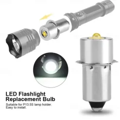 6 Pcs Flashlight LED Bulb Lighting Light Source P13.5s Ba9s E10 Led Bulb 3w Plug-In Light High Brightness Small Bulb 3v 6v 12v 24v 1 LED Beads 3535 Warm White White