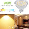 4 Pcs GU5.3 Mr16 LED Spotlight Bulb Warm White 3000K/6000K 4W Equivalent to 40W Halogen Lamp AC/DC 12V Non Dimmable