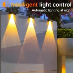 4/8 Pcs High brightness solar waterproof wall lamp, courtyard garden fence decorative wall lamp