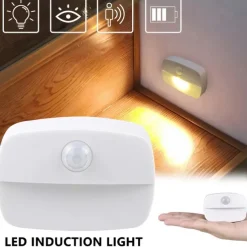 2/6 pcs LED Motion Sensor Light Battery Operated Wireless Wall Lamp Night Light No Glare Corridor Closet LED Cabinet Door Light